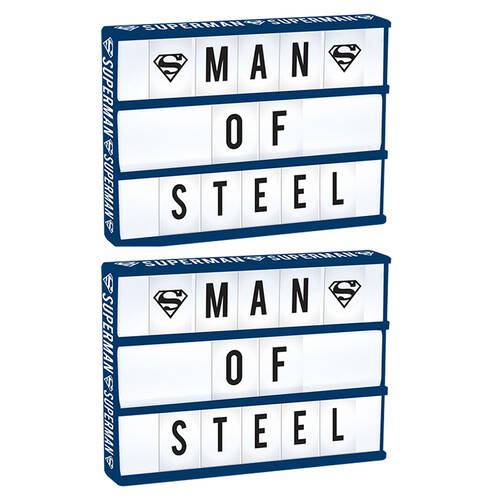2PK DC Comics Superman Light Up Box w/ Letters