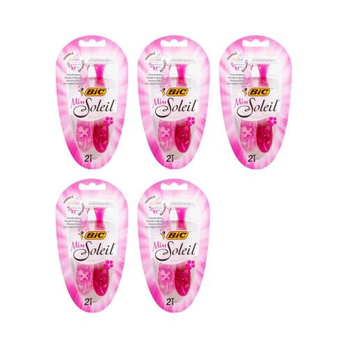 5x 2PK Bic Miss Soleil 3 Blade Womens Disposable Shaver/Razor w/Vitamin E