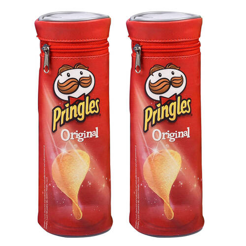 2PK Helix Pringles Pencil Case/Pouch Red
