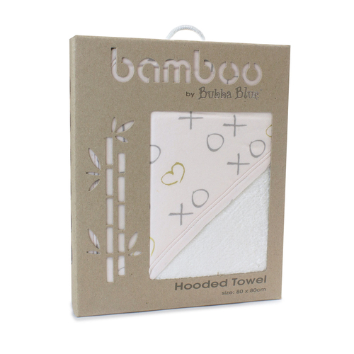 Bubba Blue Bamboo Pink Bloom Hooded Towel