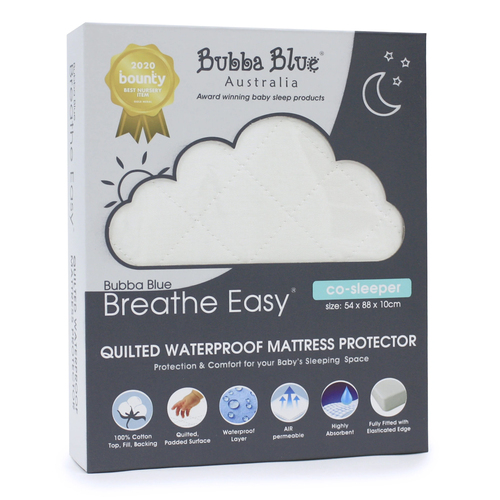 Bubba Blue Breathe Easy Co-sleeper Waterproof Quilted Mattress Protector