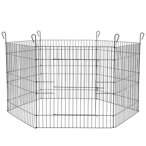 6pc Paws & Claws Pet Play Pen 6 Sided Medium 61x61cm