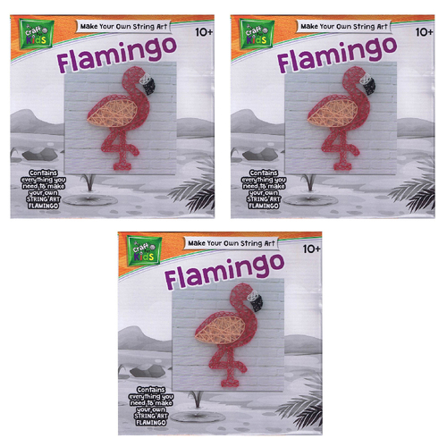3PK Craft For Kids Make Your Own String Art Flamingo Kids/Children 10y+