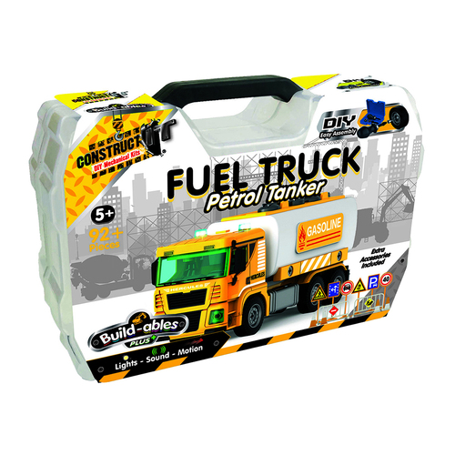 92pc Construct IT Buildables Fuel Truck DIY Toy Set w/ Case Kids 5+