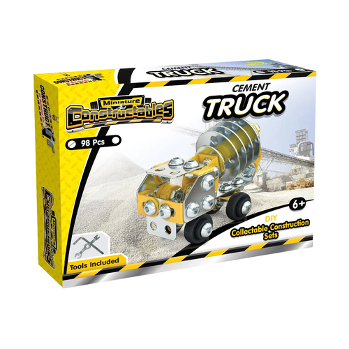 Construct IT Constructables Cement/Excavator/Truck Toy Kids 8+ Yellow Asst