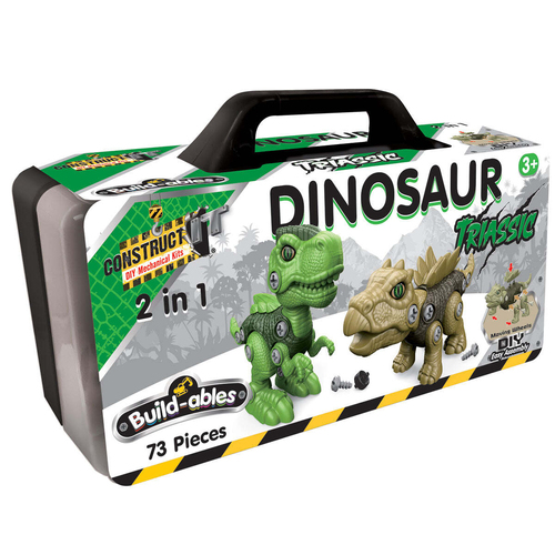 Construct IT 2in1 Dinosaur Triassic Kids DIY Building Toy Set 3y+