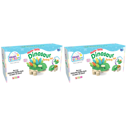 2PK Magic Sensory Fine Motor Skills Kids Sorting Toy - Dinosaur 18m+