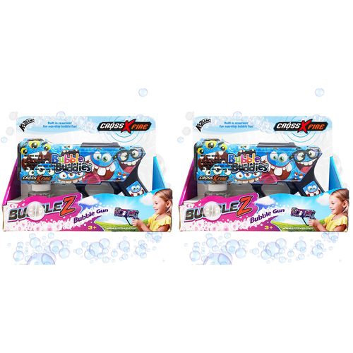 2PK Kazaang CrossXFire BubbleZ Gun Kids Toy - Bubble Buddies 3y+