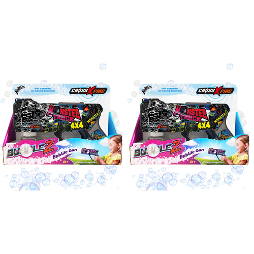 2PK Kazaang CrossXFire BubbleZ Gun Kids Toy - Monster Truck 3y+