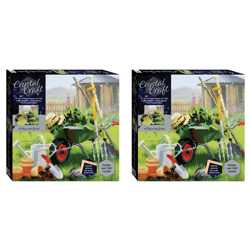 2PK Art Maker Crystal Craft Canvas A Day in the Garden