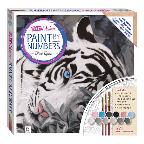 Art Maker Paint by Numbers Canvas Blue Eyes Painting Set 14y+