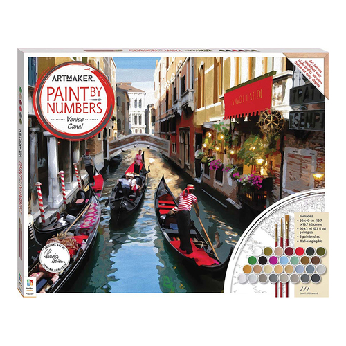 Art Maker Paint by Numbers Canvas Venice Canal Painting Set 14y+