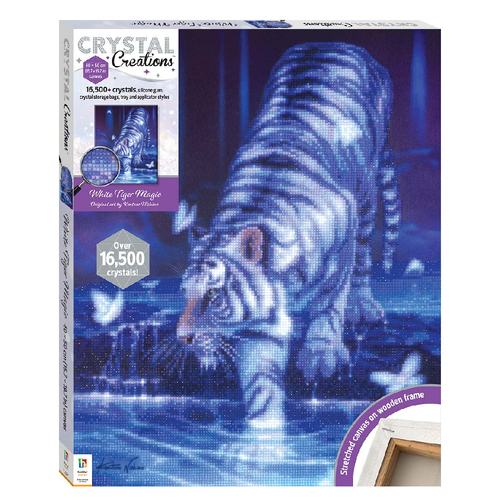 Art Maker Crystal Creations Canvas: White Tiger Magic Activity Kit 14y+