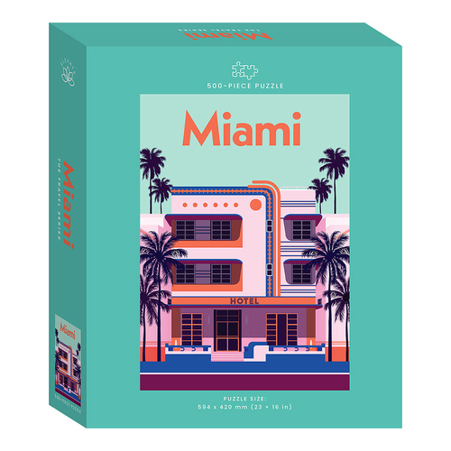 Elevate The Travel Series 500pc Jigsaw Puzzle: Miami 12y+