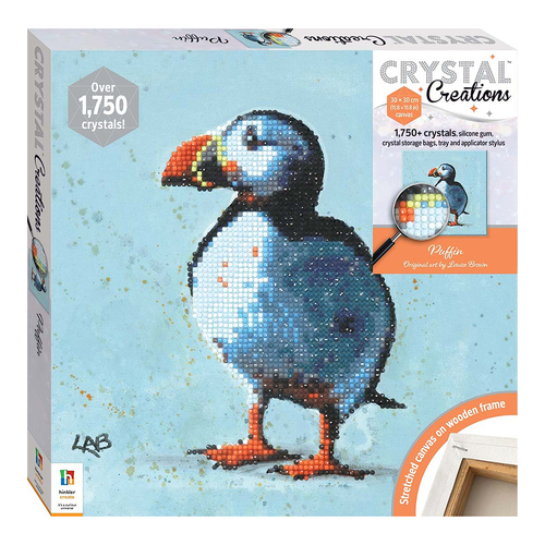 Art Maker Crystal Creations Canvas: Puffin Craft Activity Kit 14y+