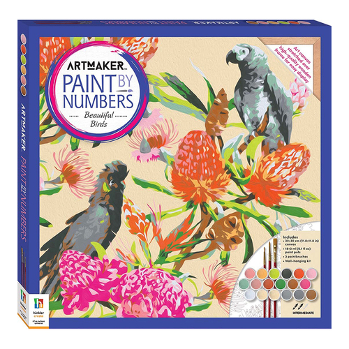 Art Maker Paint by Numbers: Beautiful Birds Painting Set 