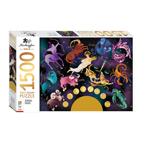 Mindbogglers 1500pc Jigsaw Puzzle Gold Astrology Theme 
