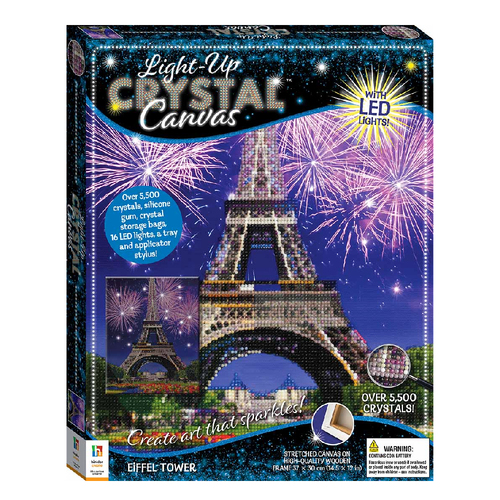 Art Maker Light-up Crystal Canvas Eiffel Tower Craft Activity Kit 