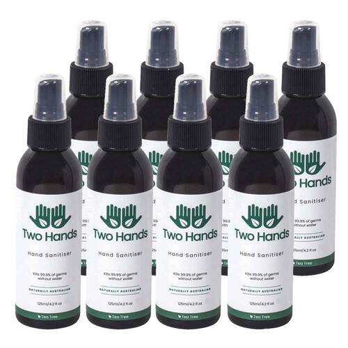 8PK Two Hands 125ml Hand Sanitiser Mist Spray
