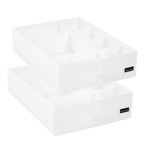 2PK Boxsweden Kloset Compartment Storer 44X34X11cm White