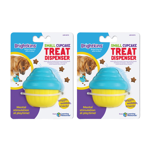 2PK Brightkins Small Cupcake Dog/Pet Treat Dispenser Puzzle/Toy Assorted
