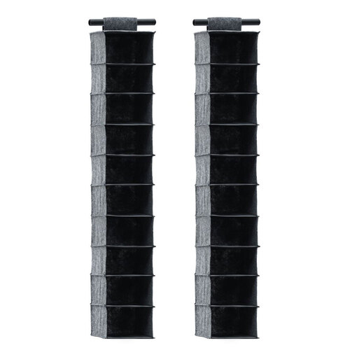 2PK Boxsweden 10 Tier Felt Hanging Wardrobe Organiser