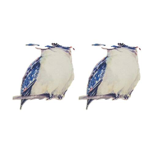 2PK J.Elliot Home Kookaburra Outdoor Cushion Pillow Decor 50x50x12cm Green & Ivory