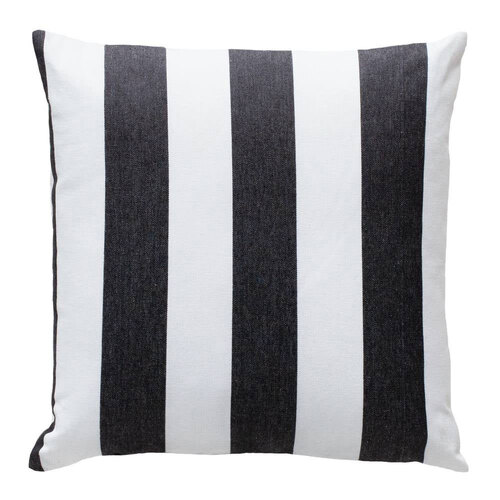 J. Elliot 50x50cm Outdoor Cotton Stripe Cushion Black