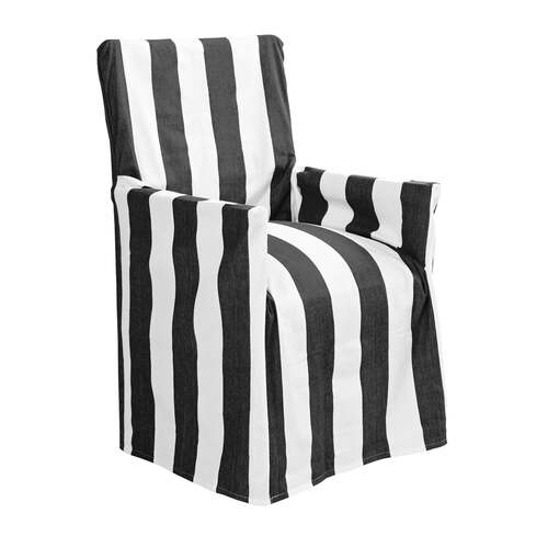 J.Elliot Outdoor Stripe 54x12.7cm Director Chair Cover - Black