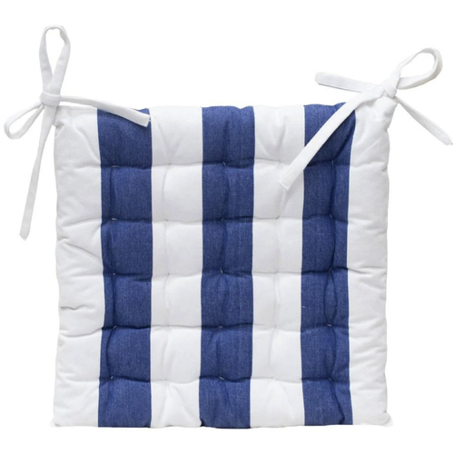J. Elliot Outdoor Stripe Chair Pad 40x40cm Blue