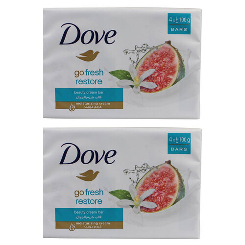 8PK Dove 100g Go Fresh Restore Beauty Cream Bar - Blue Fig & Orange Blossom