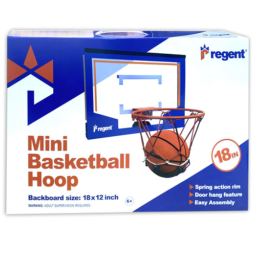 Regent Door Mounted Basketball Hoop w/ Ball/Pump 18"