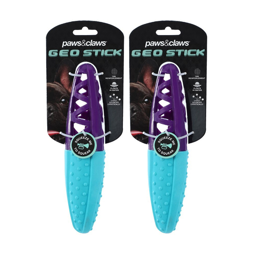 2PK Paws & Claws 23cm Geo Floating TPR Stick