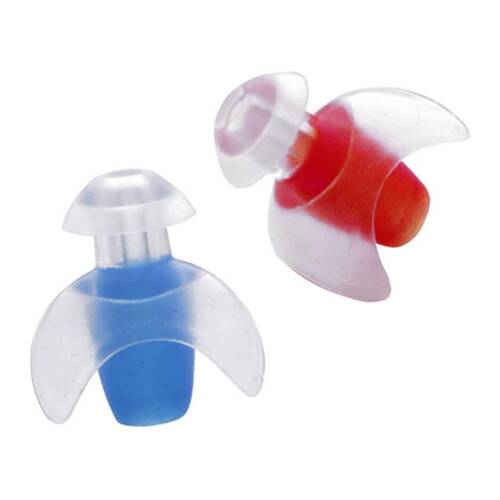 Arena Ergo Soft Silicone Ear Plug Protector Pair Water Swimming/Pool BL/RD