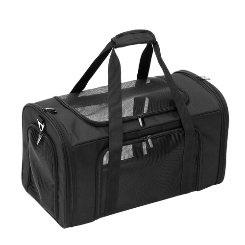 Paws & Claws 50cm Foldable Pet Carrier - Black