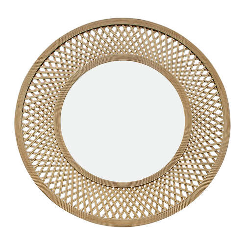 J.Elliot Home Duke 96.5cm Round Mirror Decor - Natural