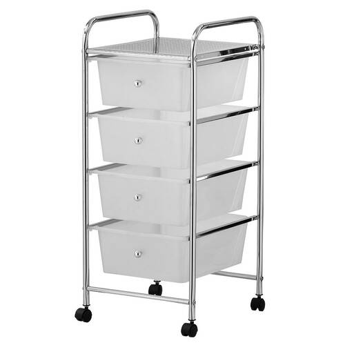 Boxsweden 4 Draw Clear Trolley w/ Wheels