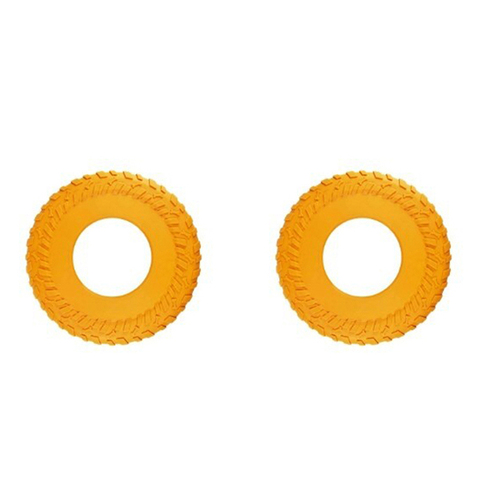 2PK Rosewood Round Flying Saucer Pet Dog Chew Interactive Fun Play Toy Large Yellow