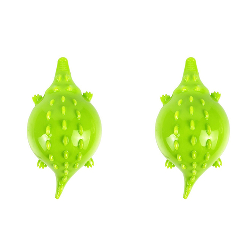 2PK Rosewood Squeaking Crocodile Dog Pet Chew Bite Interactive Soft Fun Play Toy GRN
