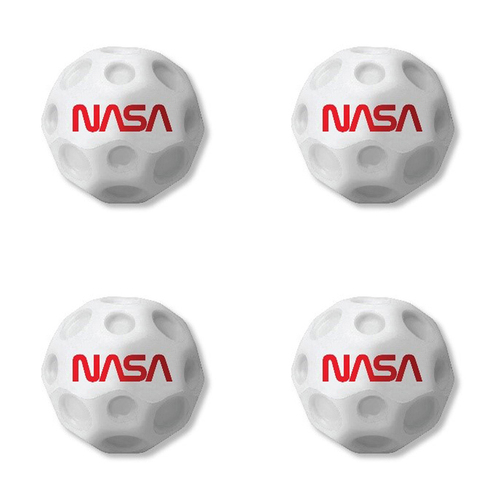 4PK NASA Space Anomaly Space White Rubber Ball Maximum Propulsion Toy