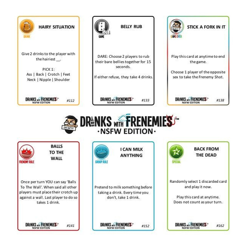 E Games Drink With Frenemies Party Drinking Game NSFW Edition 18y+