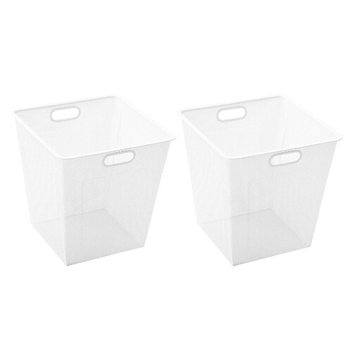 2PK Mesh by Boxsweden Storage Basket 33cm x 33cm - White