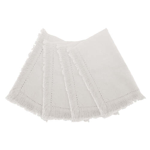 4pc J.Elliot Avani Dining 40x40cm Cotton Napkins - Ivory