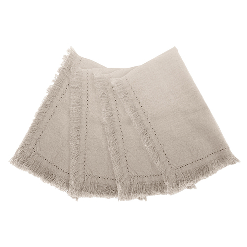 4pc J.Elliot Avani Dining 40x40cm Cotton Napkins - Sandstone