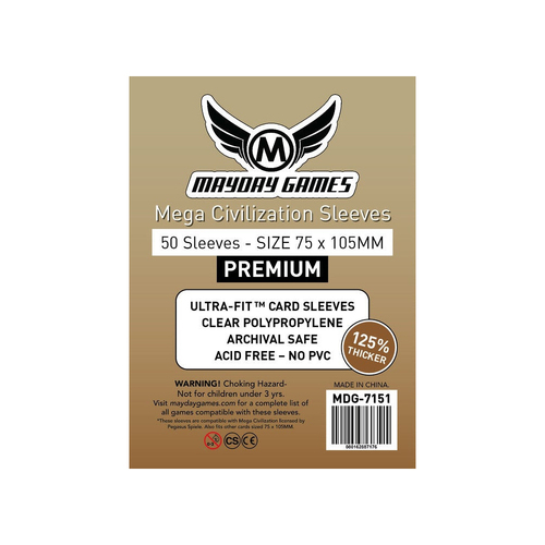 50pc Mayday 75x105mm Premium Mega Civilization Card Sleeves