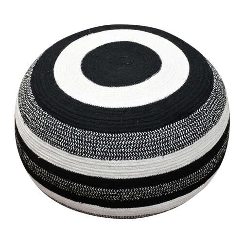 J. Elliot Amayla Ottoman 55x55x35cm Black/Grey