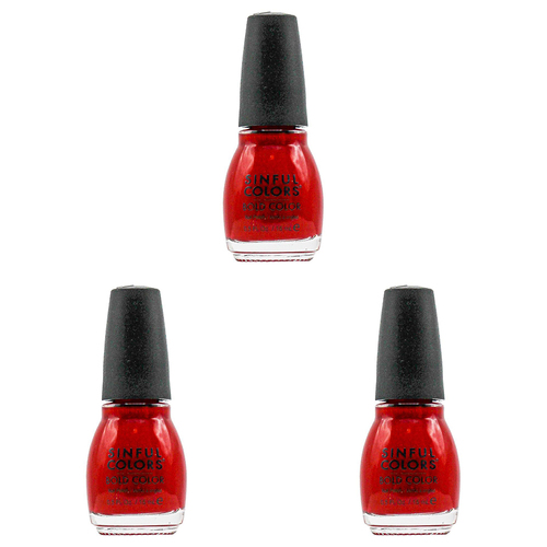 3PK Sinful Colours Professional 15ml Nail Polish - Ruby Ruby 369