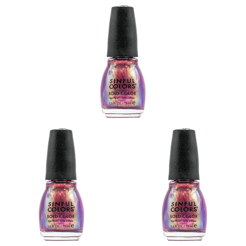 3PK Sinful Colors 15ml Bold Color Nail Polish - Bali Mist 387