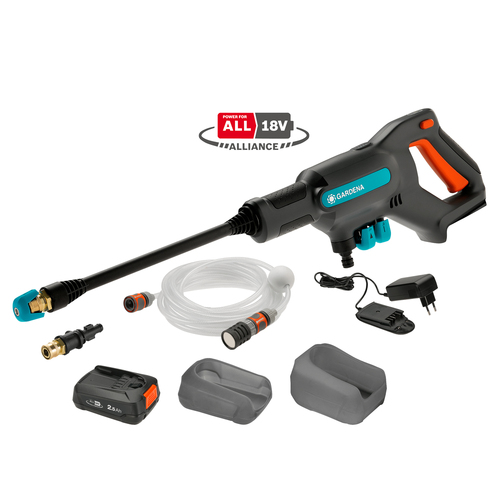 Gardena Battery Aquaclean Pressure Washer 18V P4A 14800-52 Kit