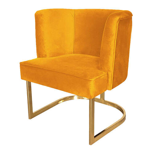 J.Elliot Alana 68x61x78cm Velvet Chair/Seat - Mango